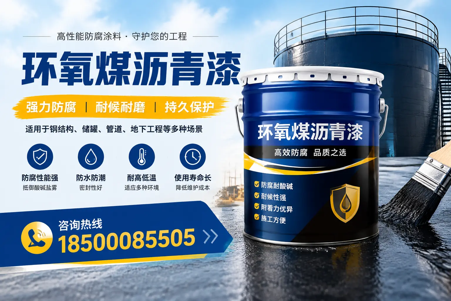 环氧煤沥青漆在工业中的应用，中牟企业的选择